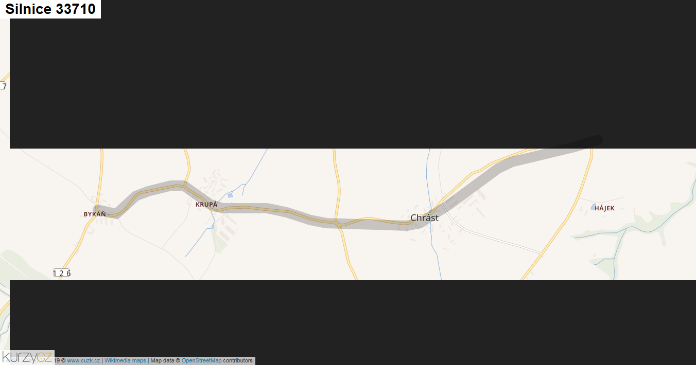 Silnice 33710 - mapa Silnice 33710