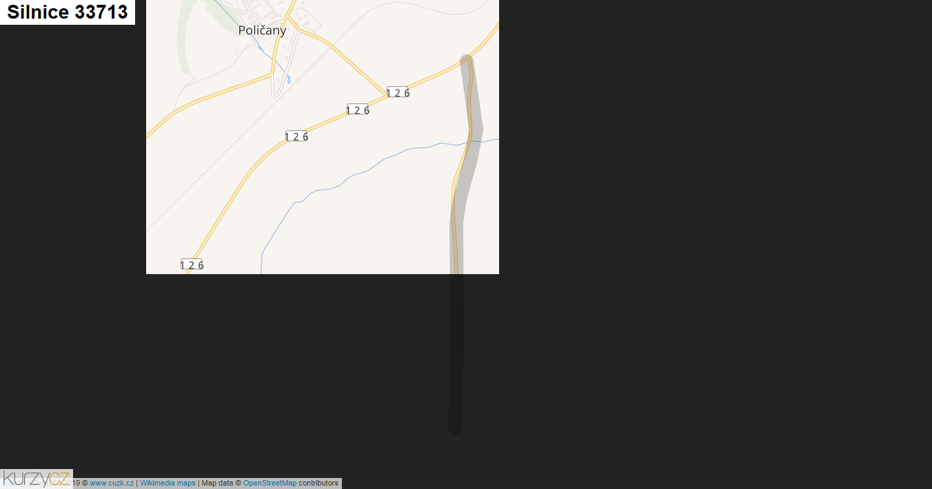 Silnice 33713 - mapa Silnice 33713