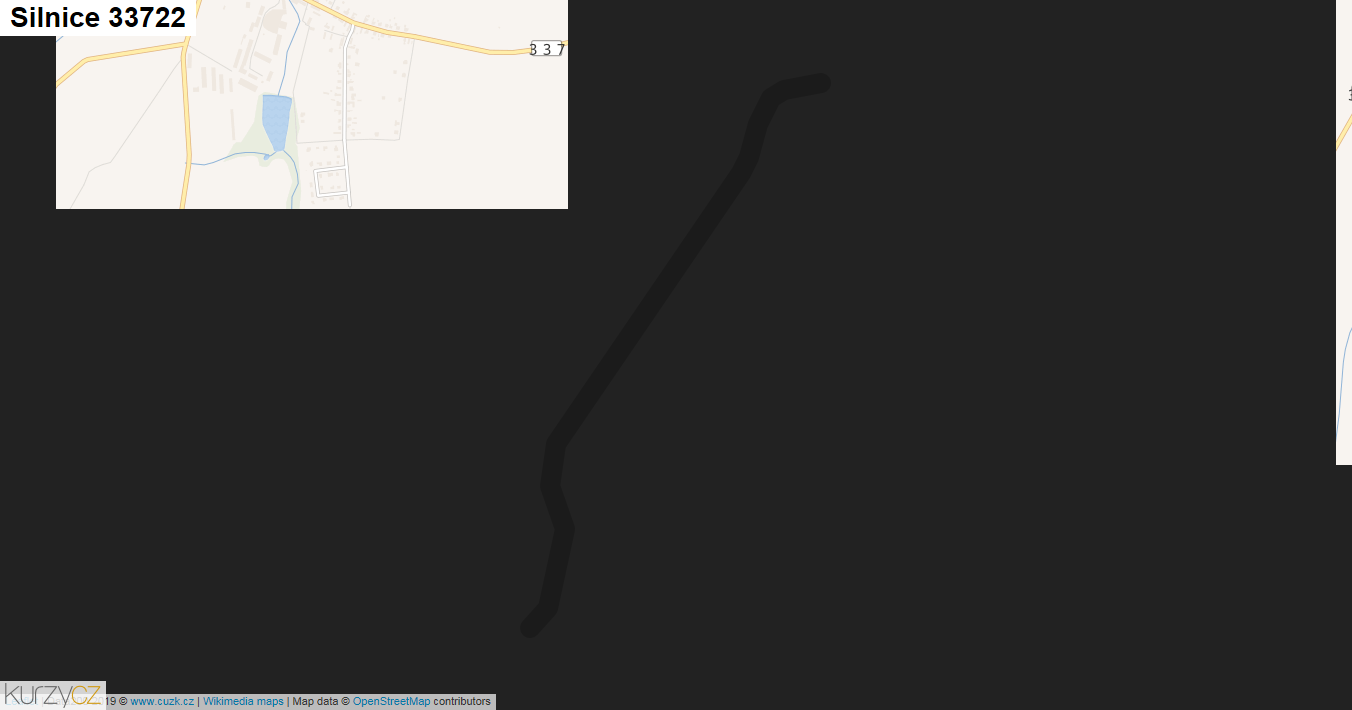 Silnice 33722 - mapa Silnice 33722