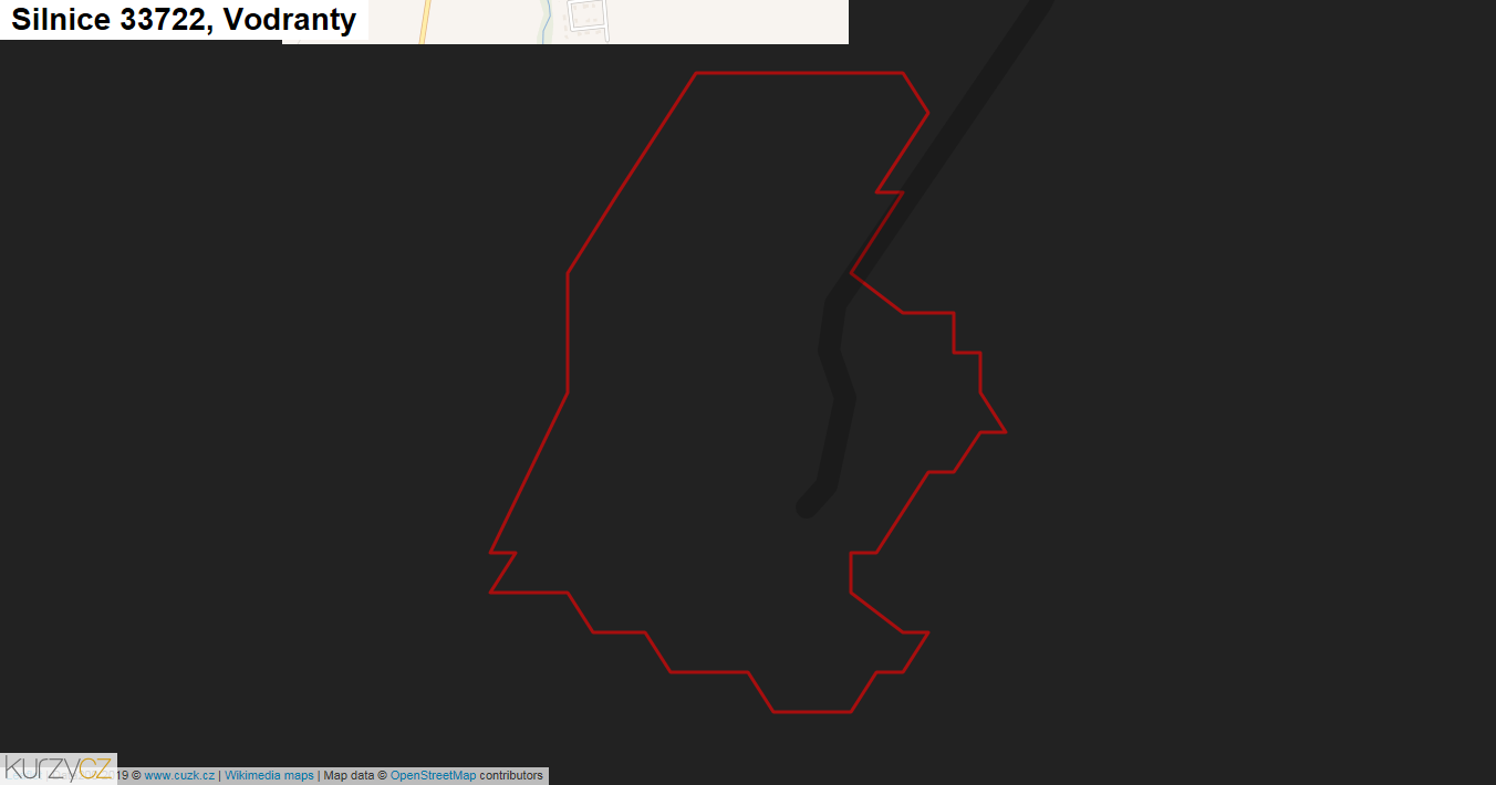 Vodranty, Silnice 33722 - Mapa