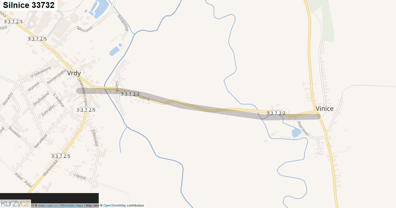 Silnice 33732 - mapa Silnice 33732