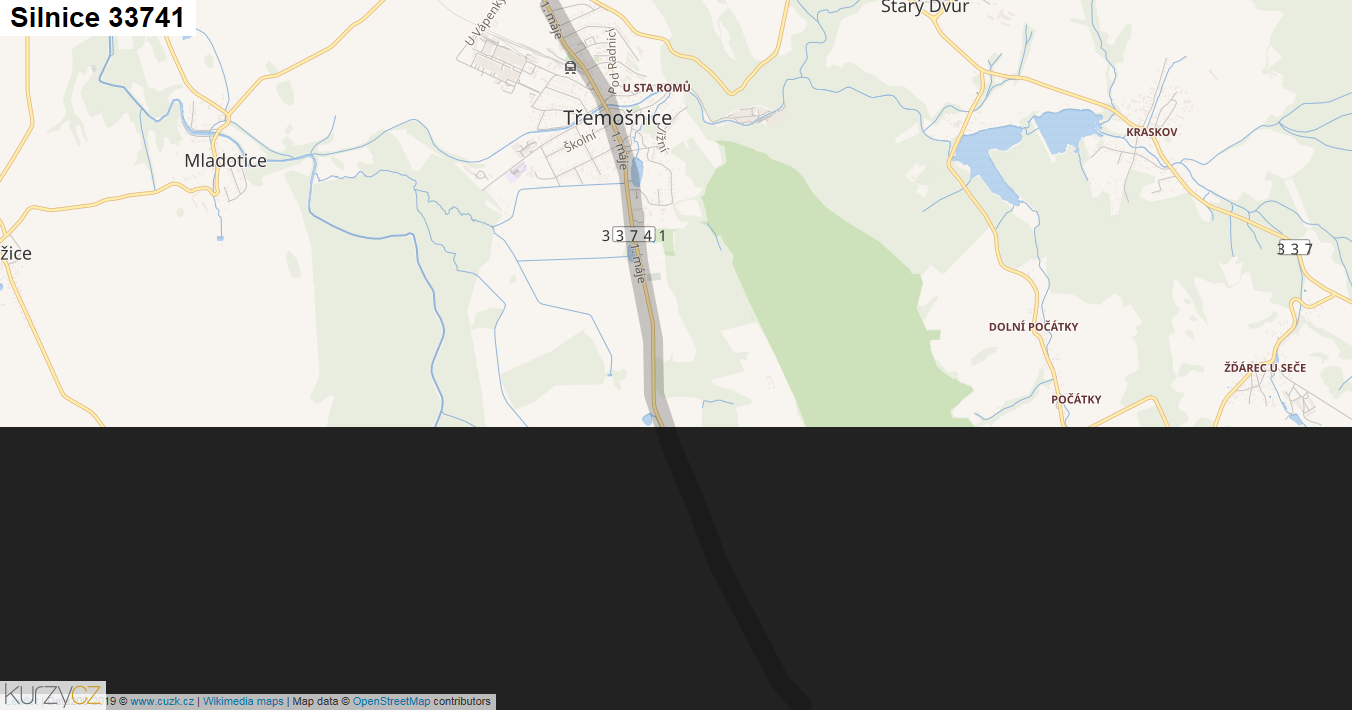 Silnice 33741 - mapa Silnice 33741