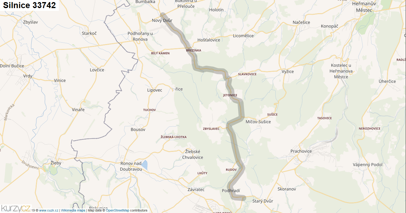 Silnice 33742 - mapa Silnice 33742