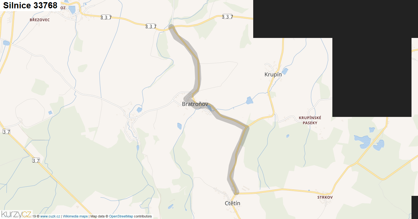 Silnice 33768 - mapa Silnice 33768
