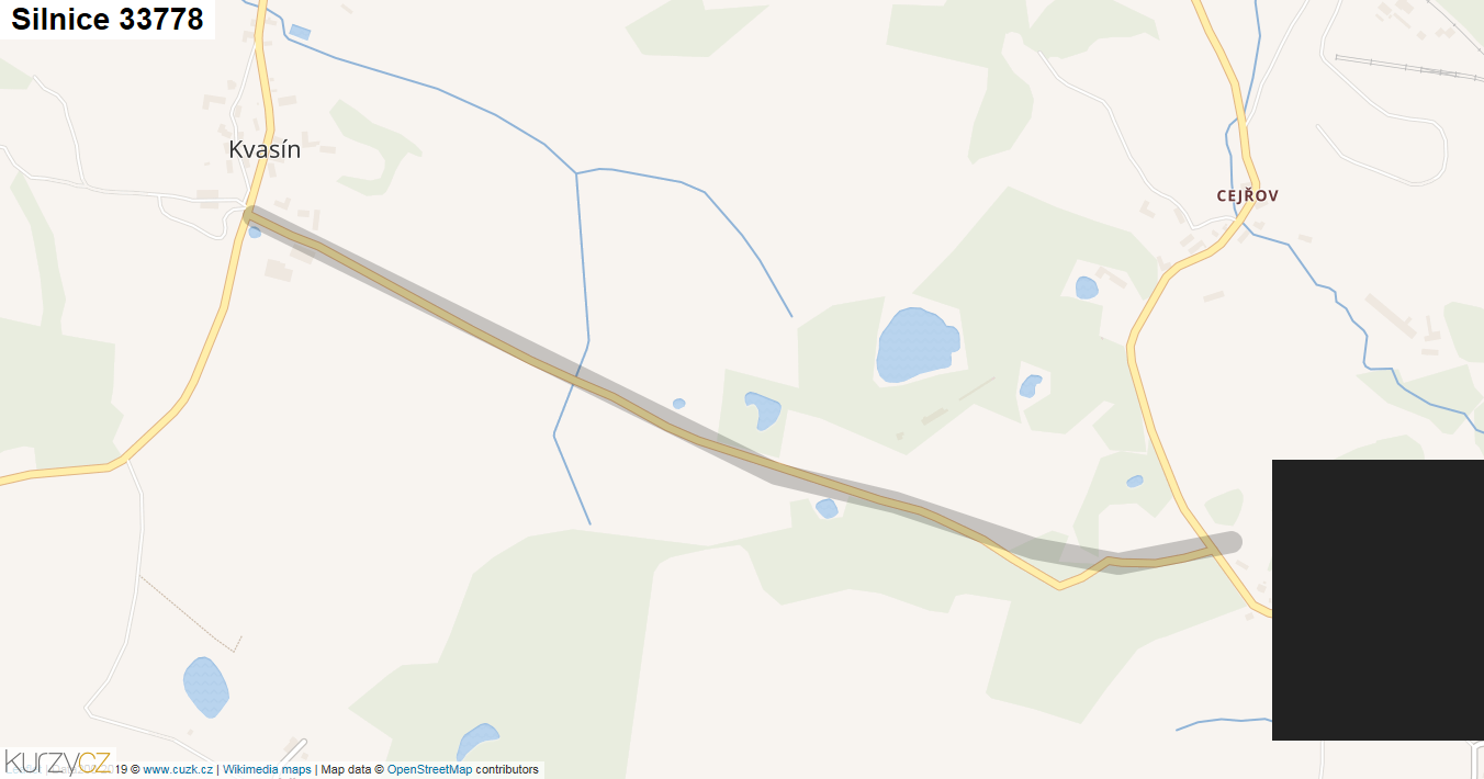 Silnice 33778 - mapa Silnice 33778