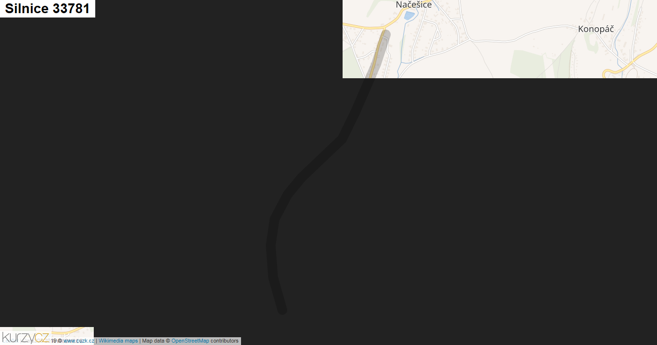 Silnice 33781 - mapa Silnice 33781