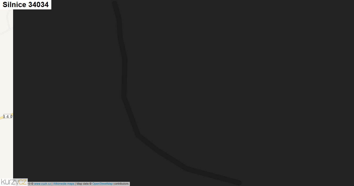 Silnice 34034 - mapa Silnice 34034