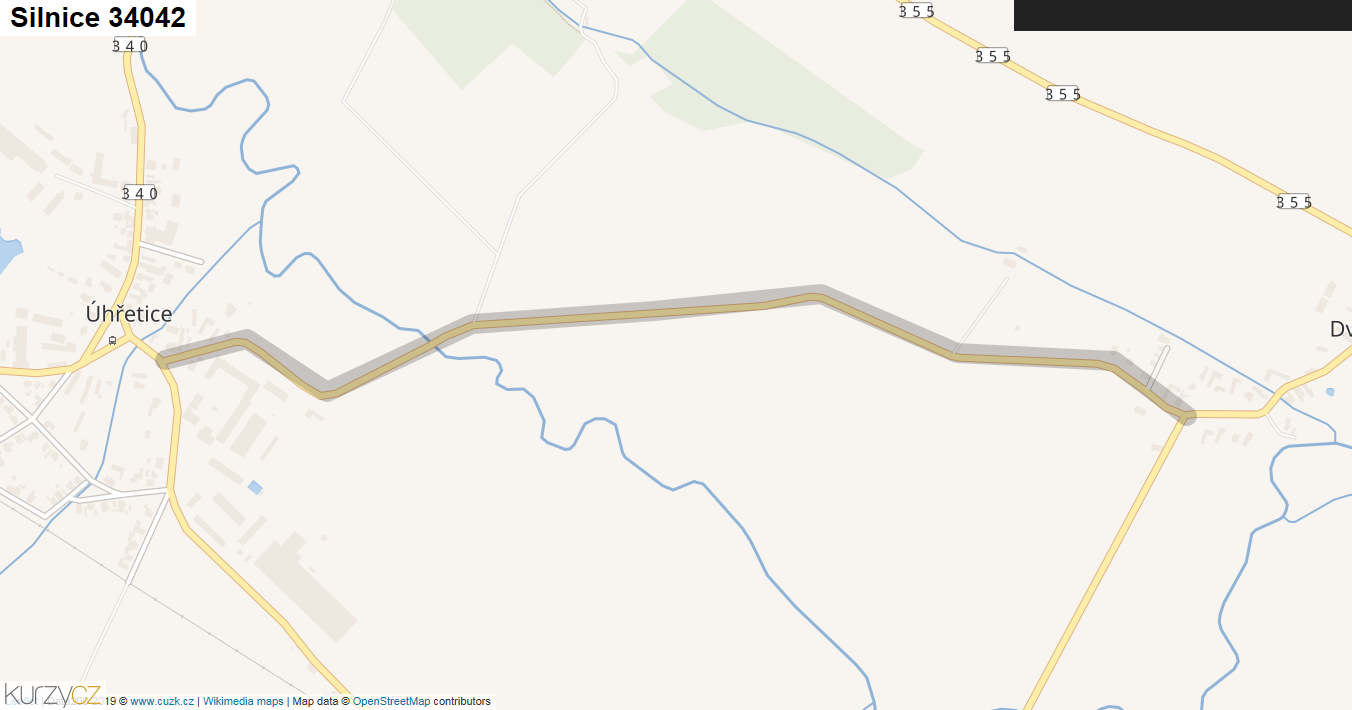 Silnice 34042 - mapa Silnice 34042