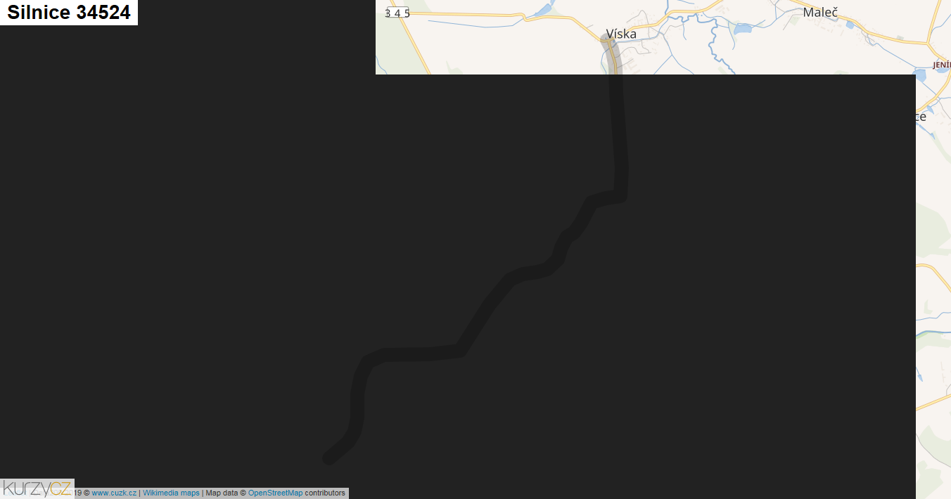 Silnice 34524 - mapa Silnice 34524
