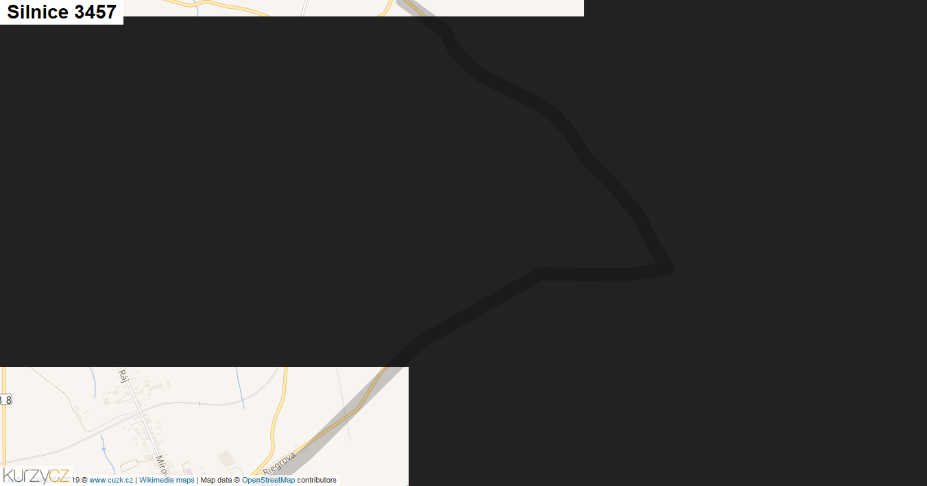 Silnice 3457 - mapa Silnice 3457