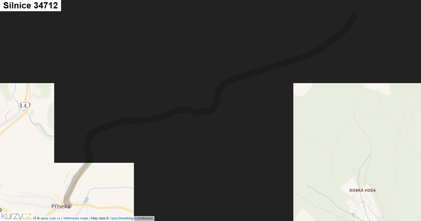 Silnice 34712 - mapa Silnice 34712