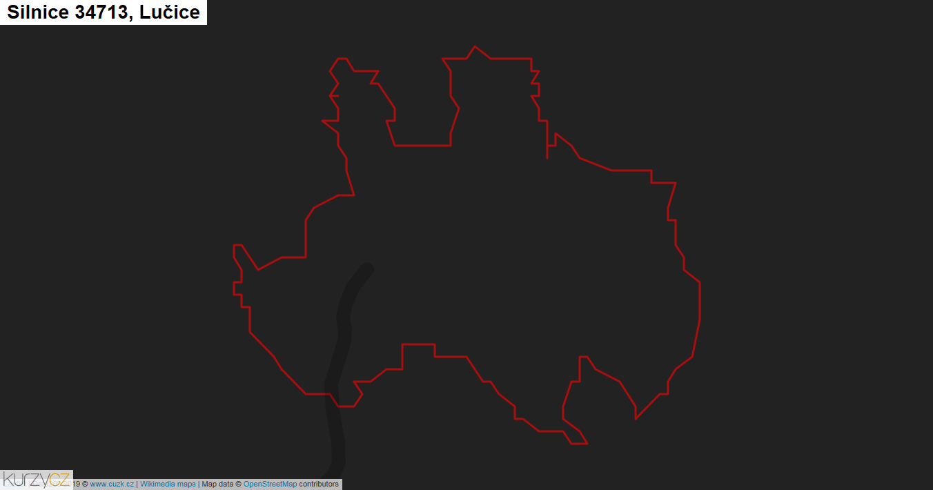 Lučice, Silnice 34713 - Mapa