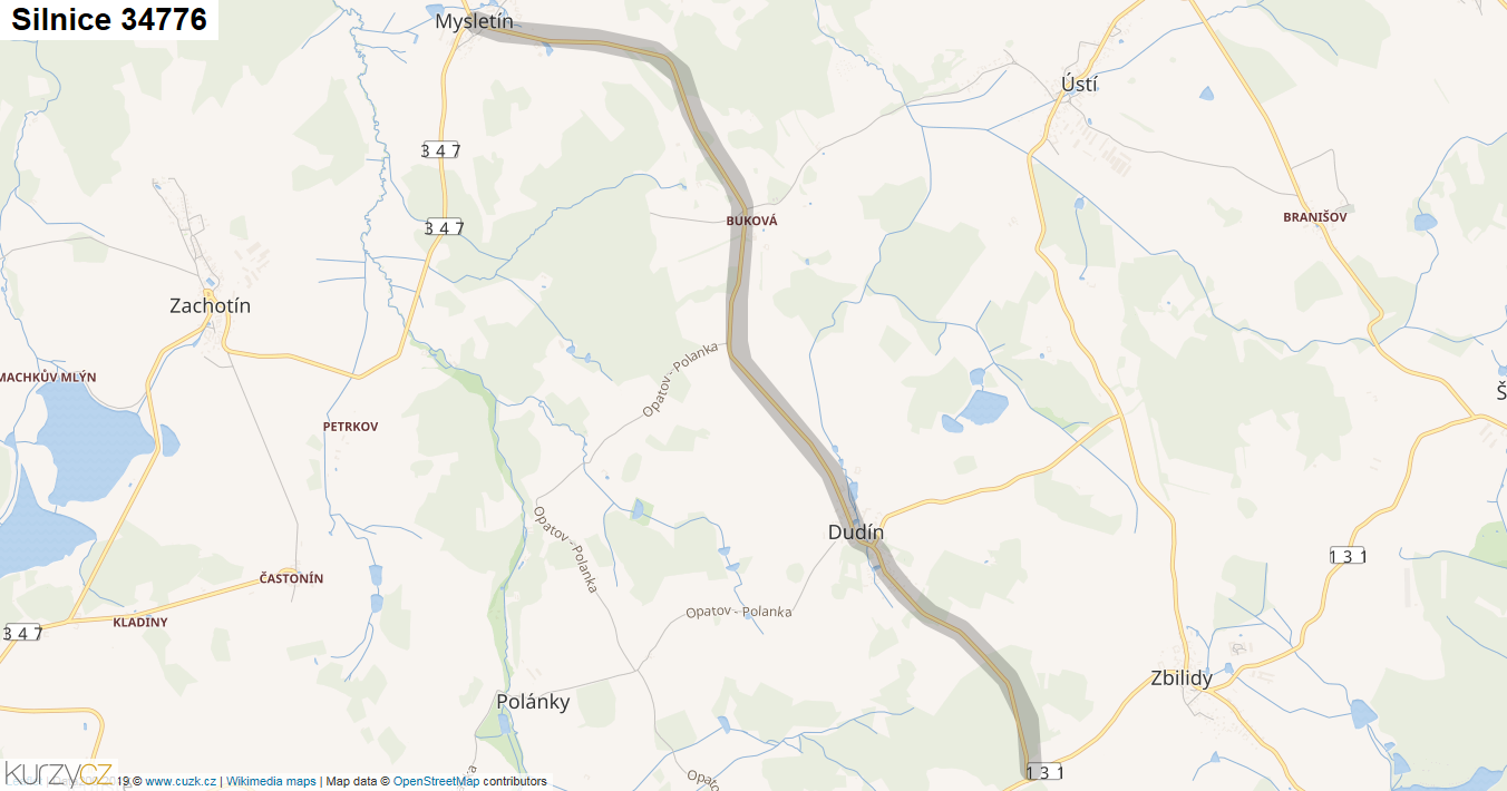 Silnice 34776 - mapa Silnice 34776