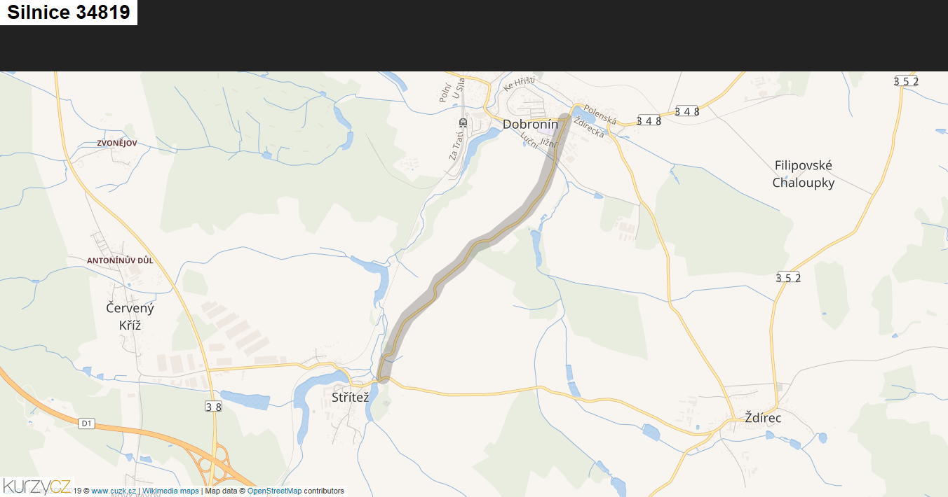 Silnice 34819 - mapa Silnice 34819