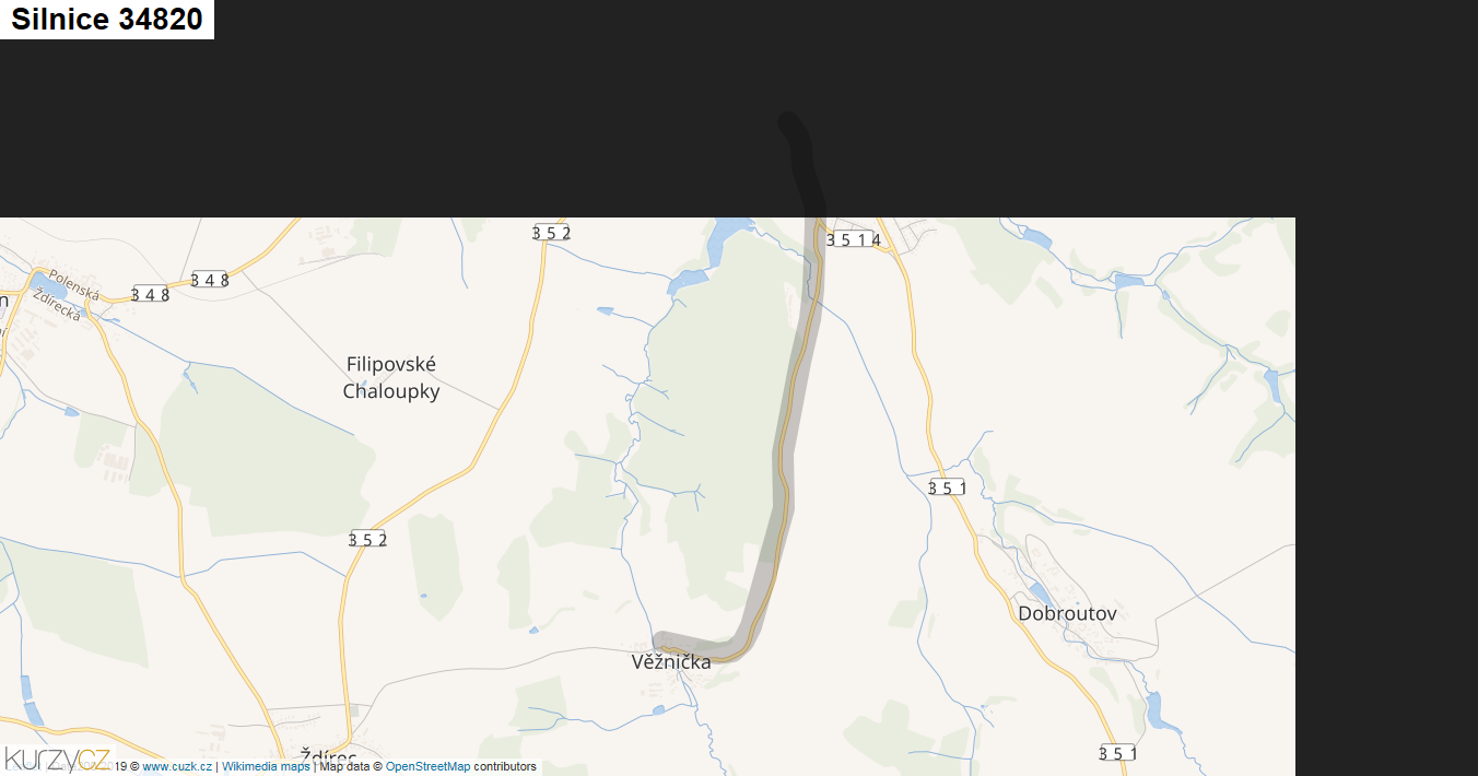 Silnice 34820 - mapa Silnice 34820