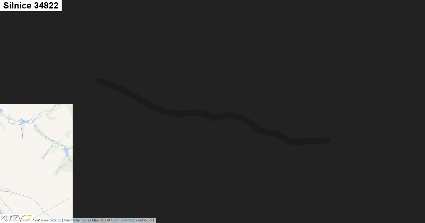 Silnice 34822 - mapa Silnice 34822