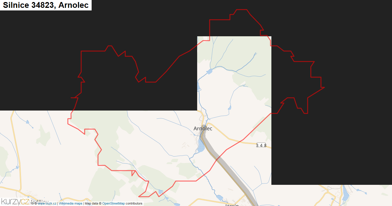 Arnolec, Silnice 34823 - Mapa