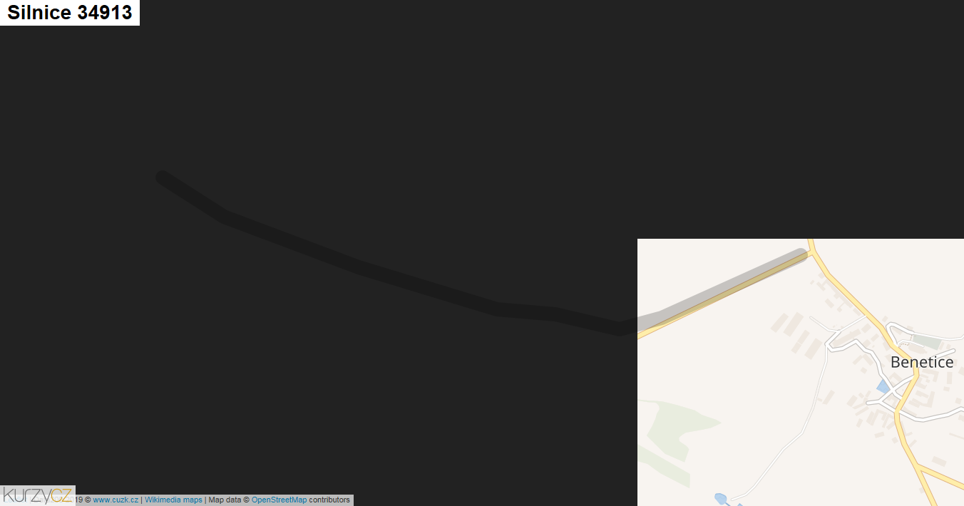 Silnice 34913 - mapa Silnice 34913