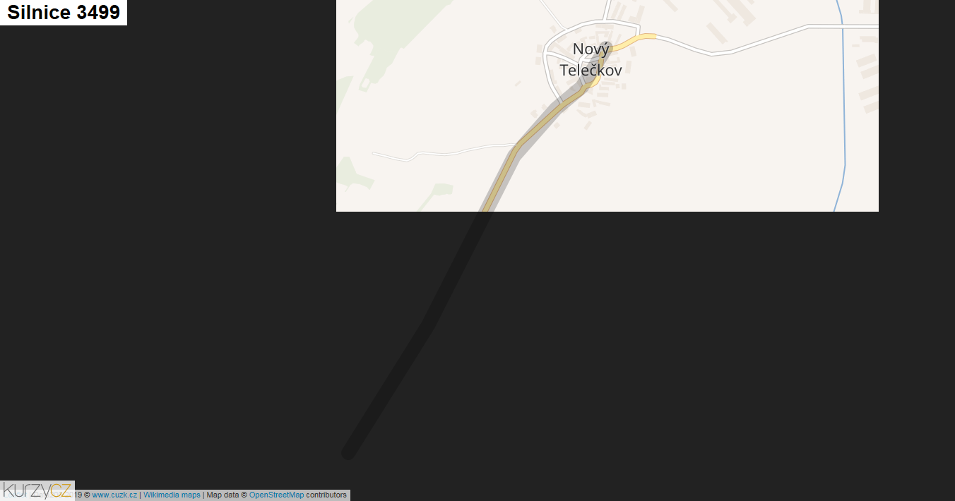 Silnice 3499 - mapa Silnice 3499