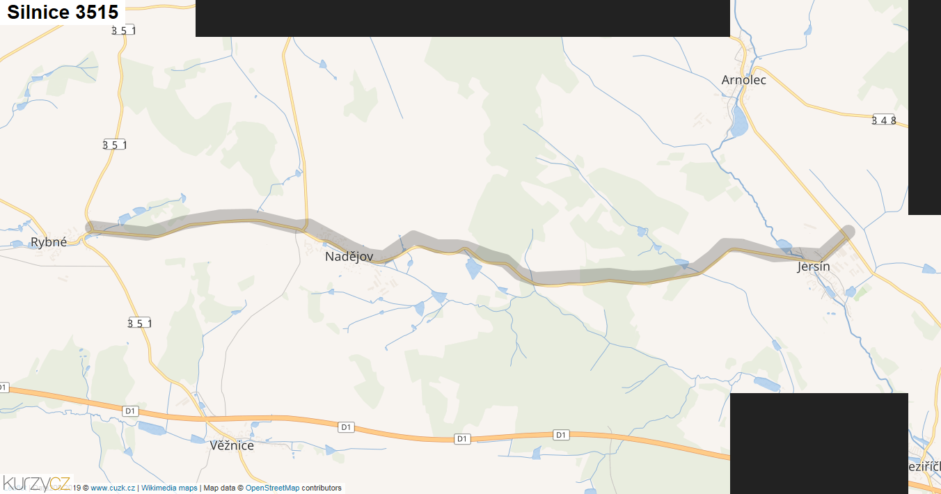 Silnice 3515 - mapa Silnice 3515