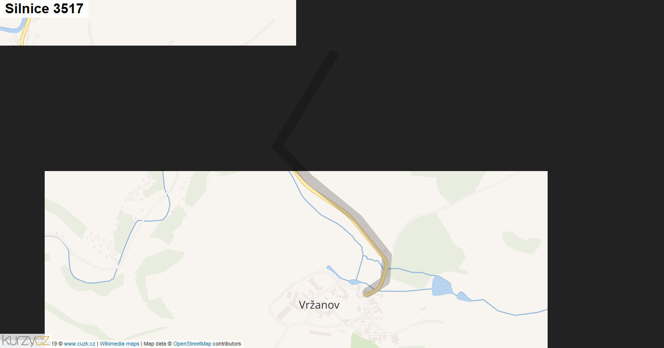 Silnice 3517 - mapa Silnice 3517