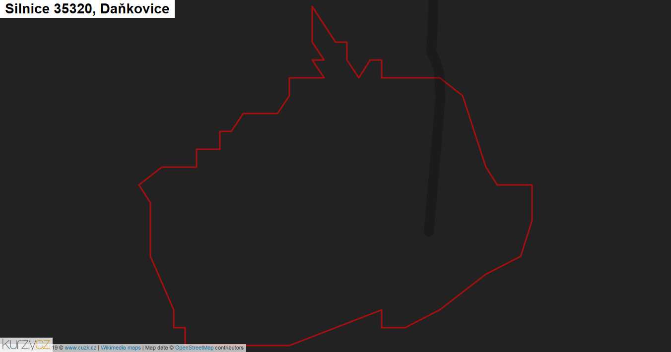 Daňkovice, Silnice 35320 - Mapa