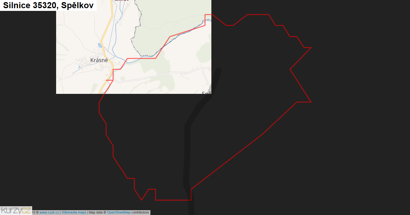 Spělkov, Silnice 35320 - Mapa