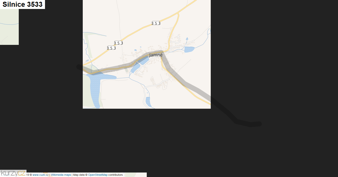 Silnice 3533 - mapa Silnice 3533