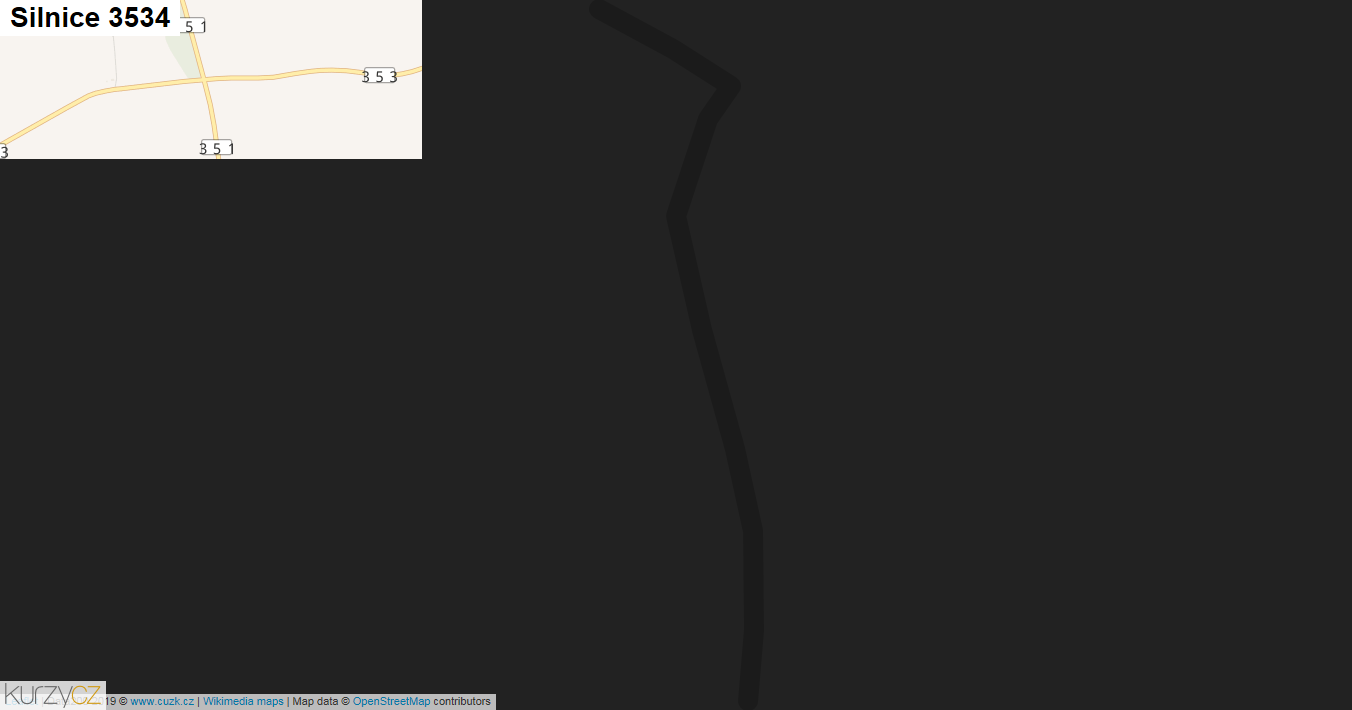 Silnice 3534 - mapa Silnice 3534