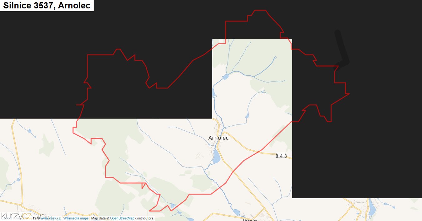 Arnolec, Silnice 3537 - Mapa