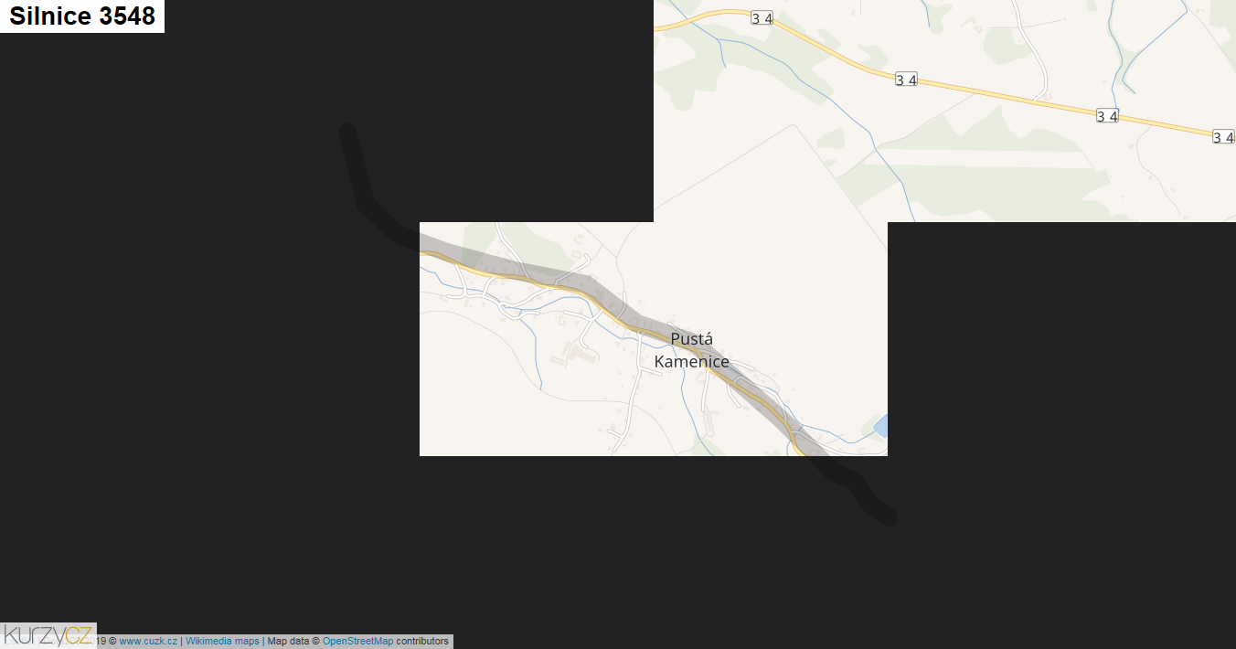 Silnice 3548 - mapa Silnice 3548