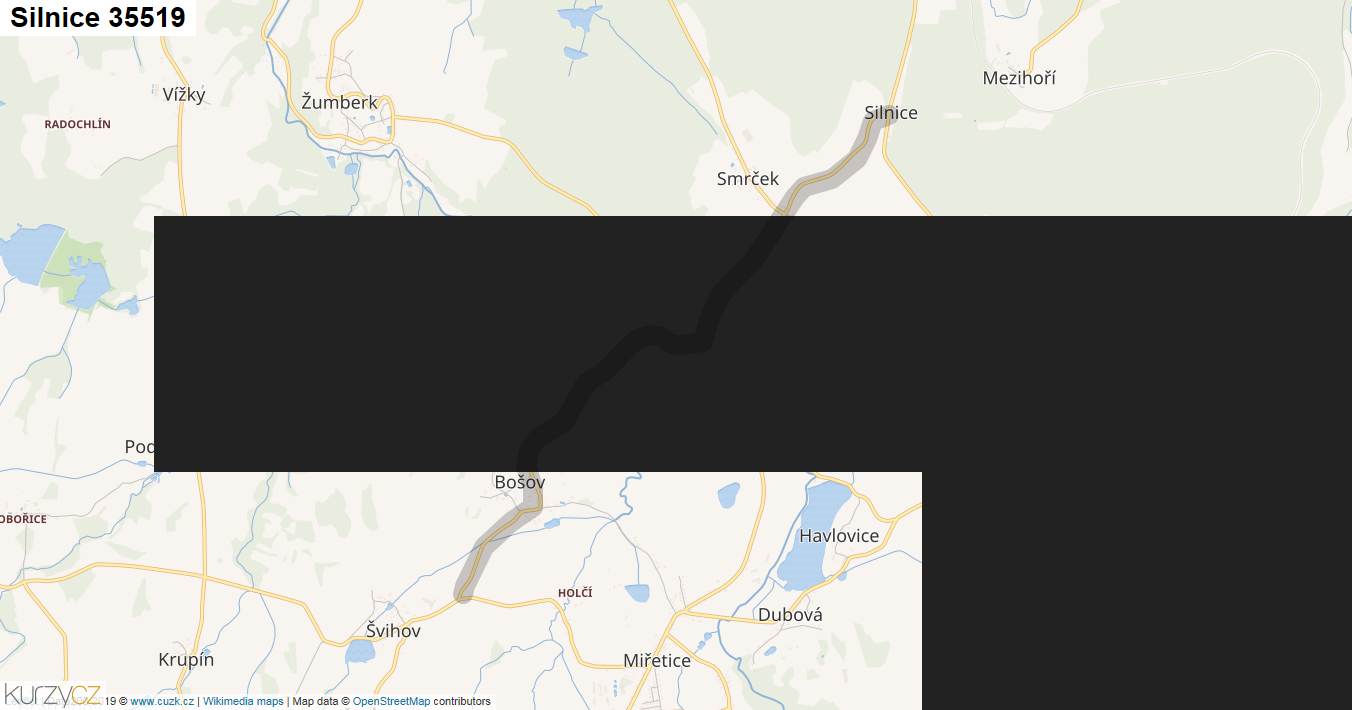 Silnice 35519 - mapa Silnice 35519