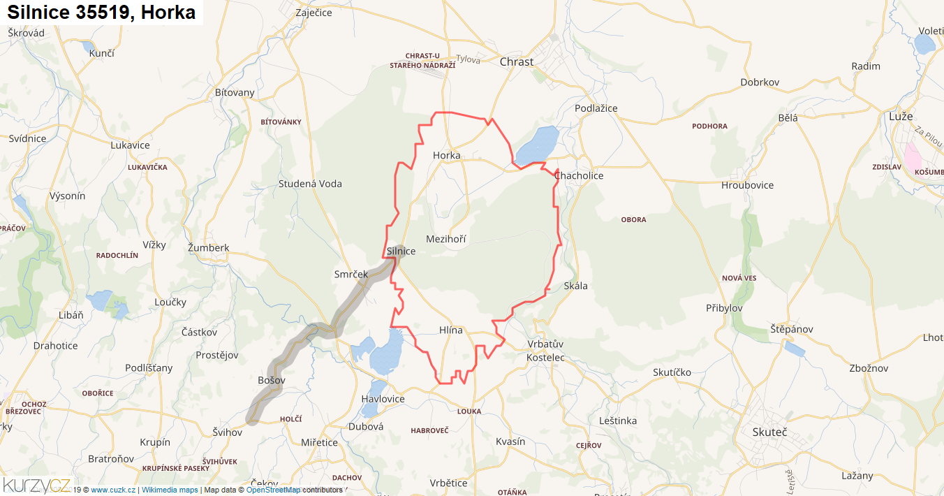 Horka, Silnice 35519 - Mapa