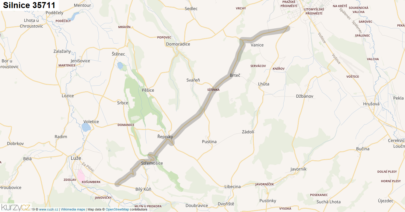 Silnice 35711 - mapa Silnice 35711