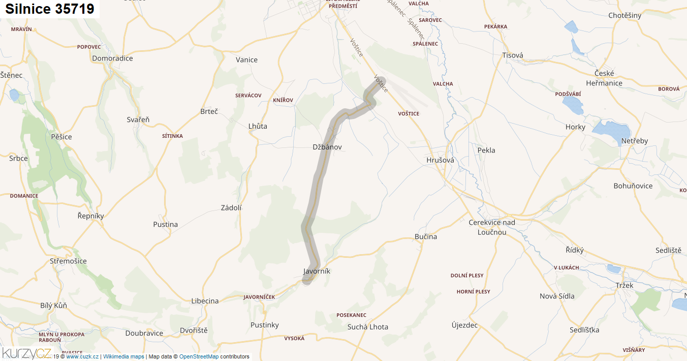 Silnice 35719 - mapa Silnice 35719