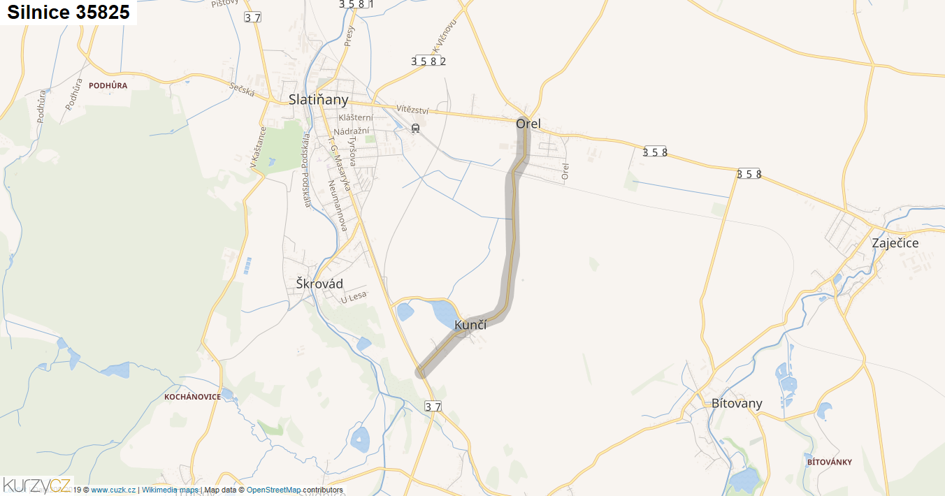 Silnice 35825 - mapa Silnice 35825