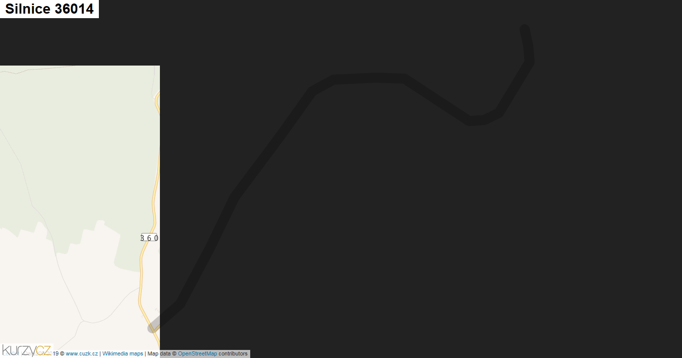Silnice 36014 - mapa Silnice 36014