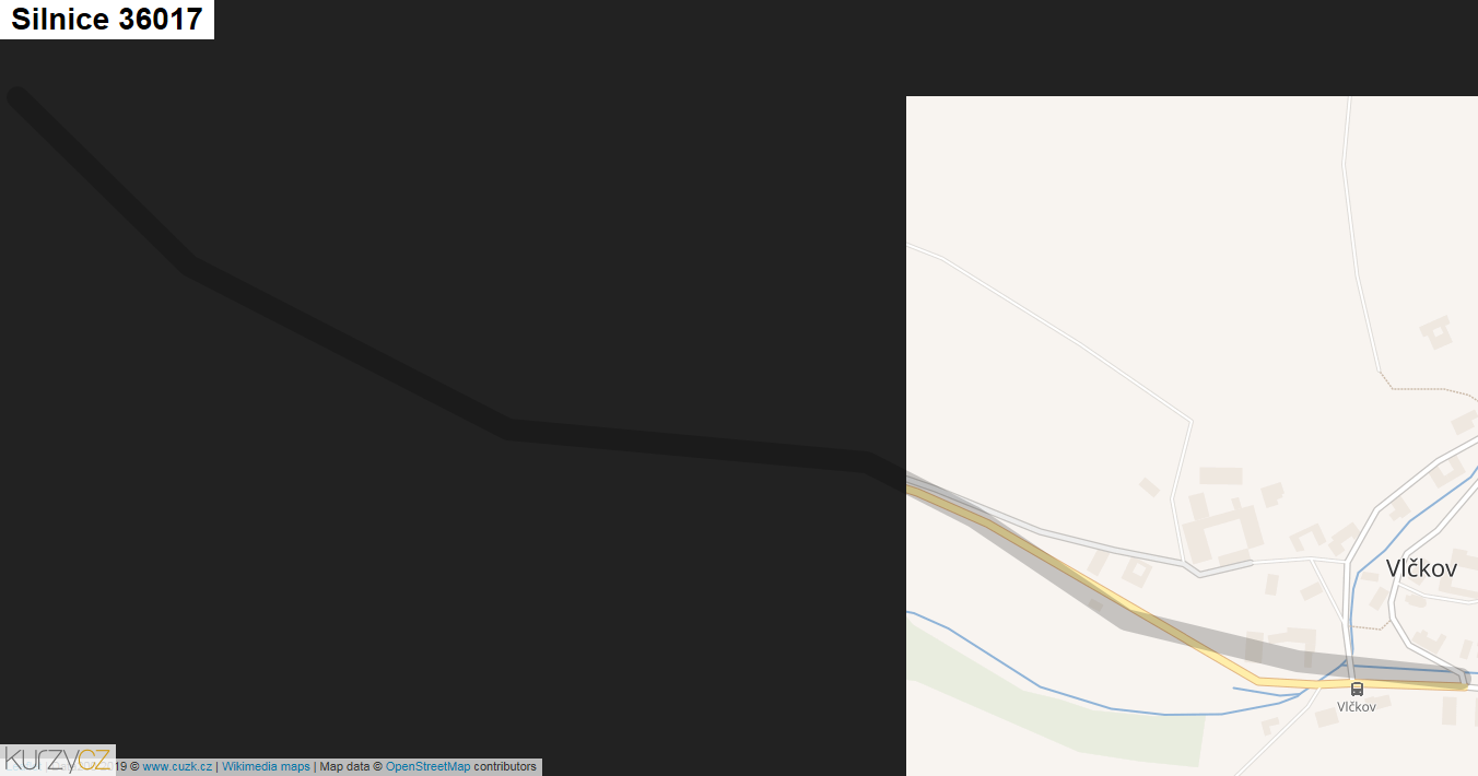 Silnice 36017 - mapa Silnice 36017