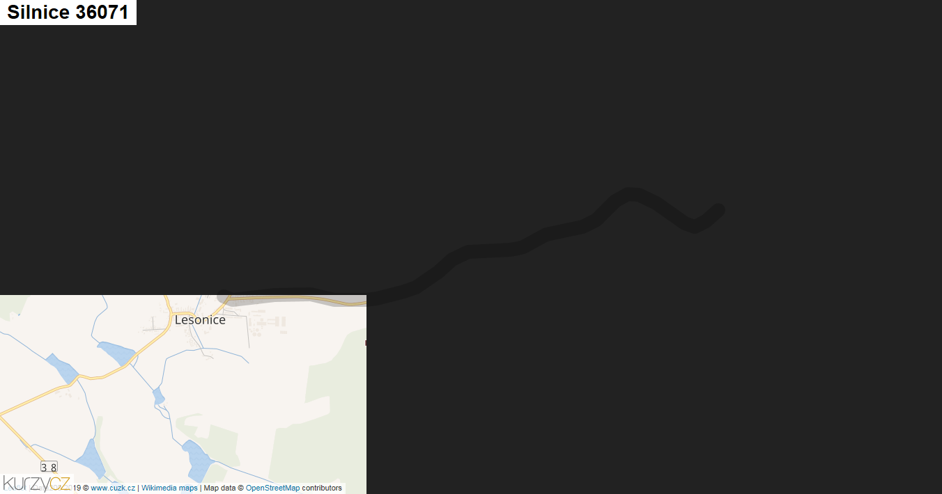 Silnice 36071 - mapa Silnice 36071