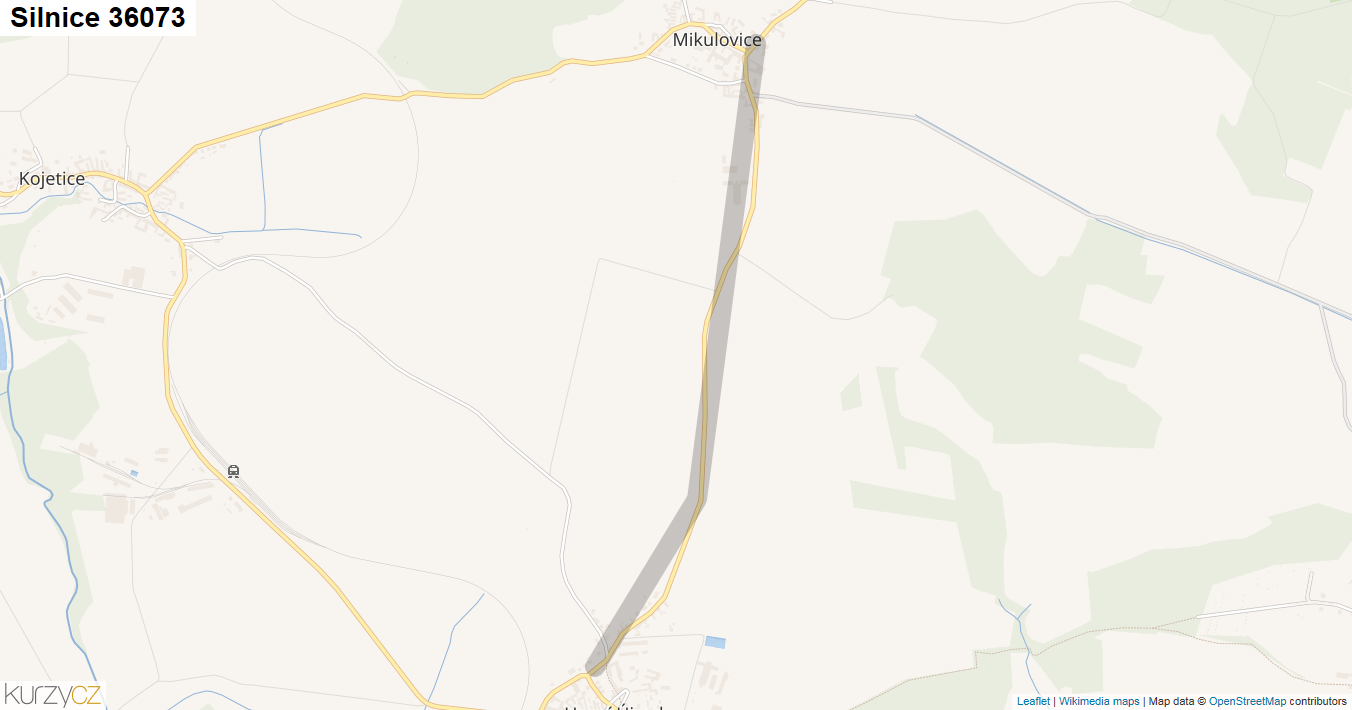 Silnice 36073 - mapa Silnice 36073
