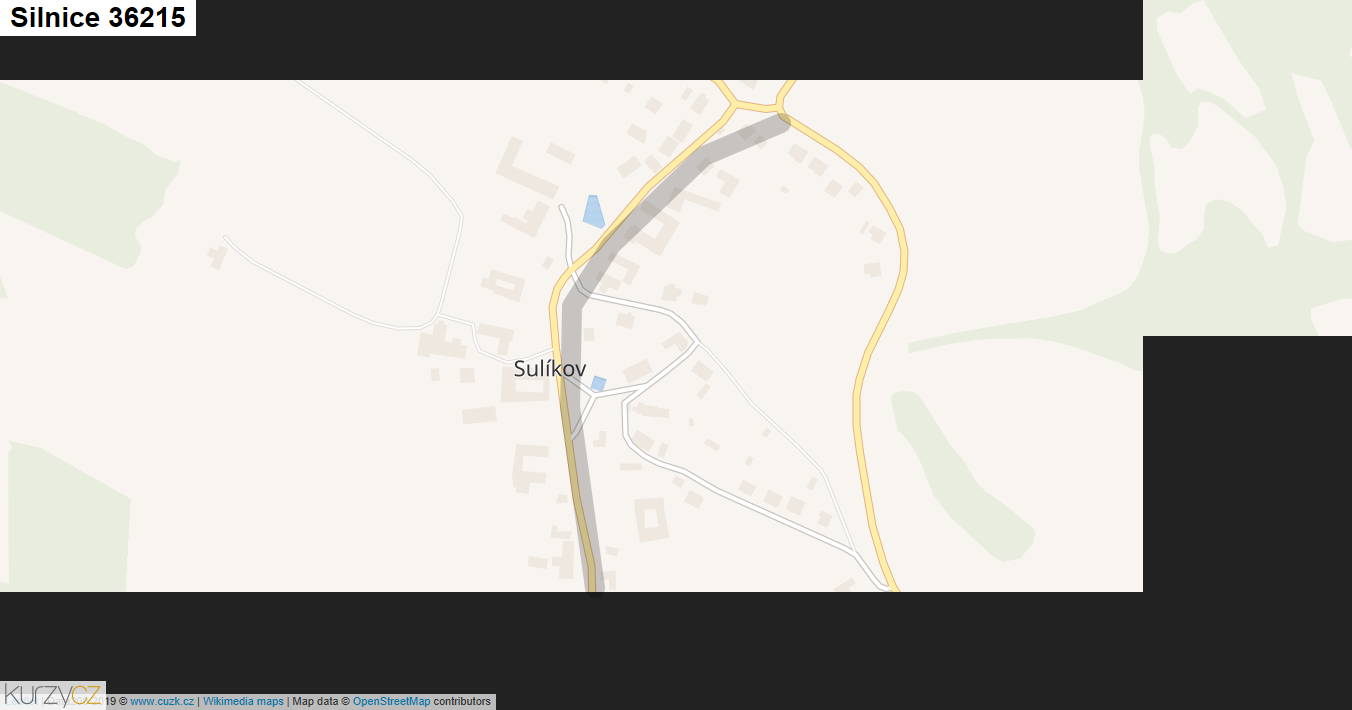 Silnice 36215 - mapa Silnice 36215