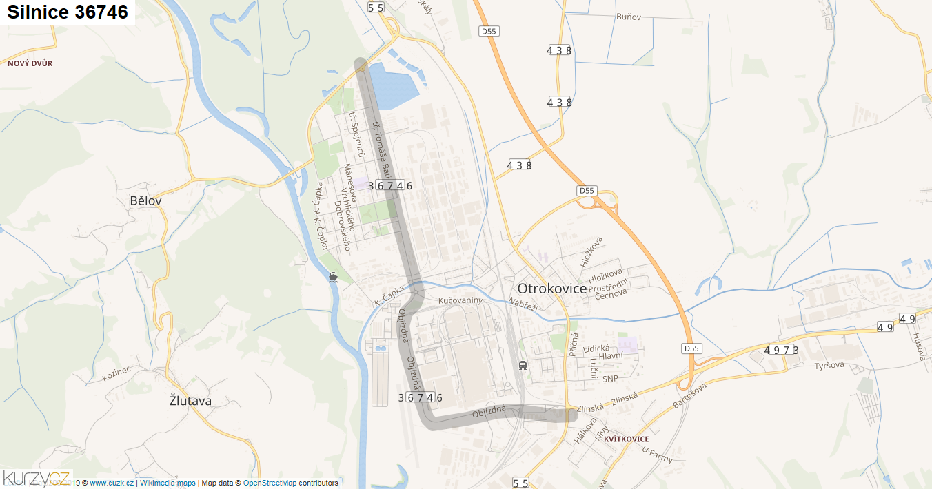 Silnice 36746 - mapa Silnice 36746