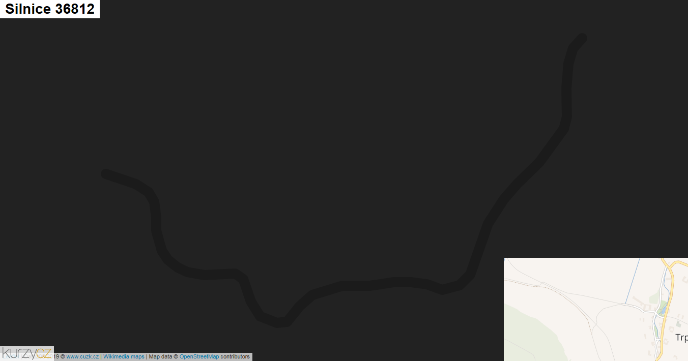 Silnice 36812 - mapa Silnice 36812