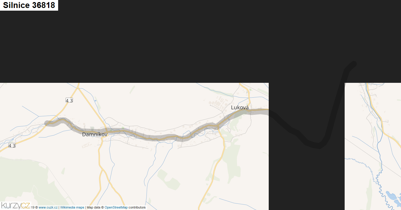 Silnice 36818 - mapa Silnice 36818