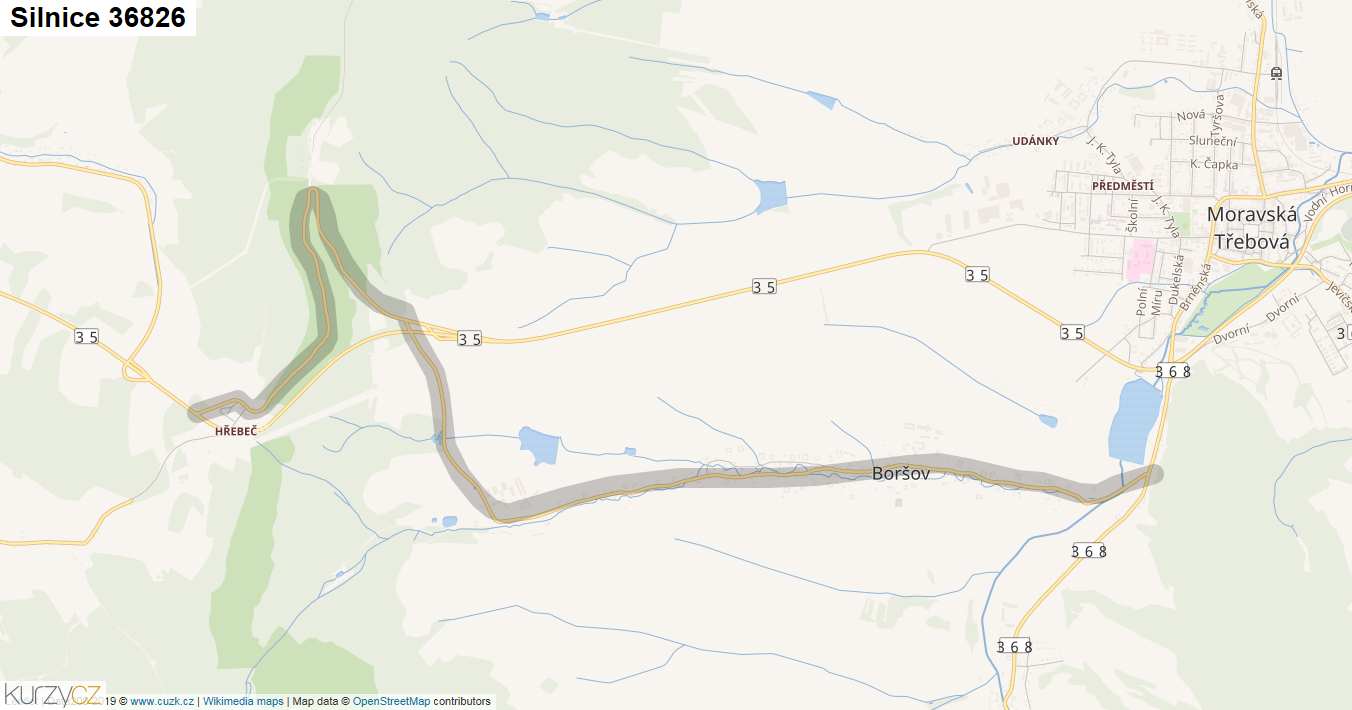 Silnice 36826 - mapa Silnice 36826