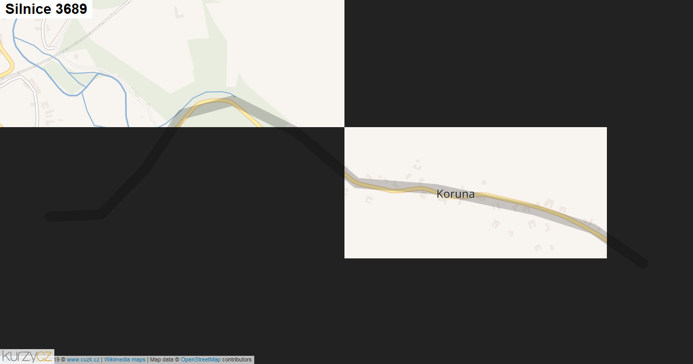 Silnice 3689 - mapa Silnice 3689