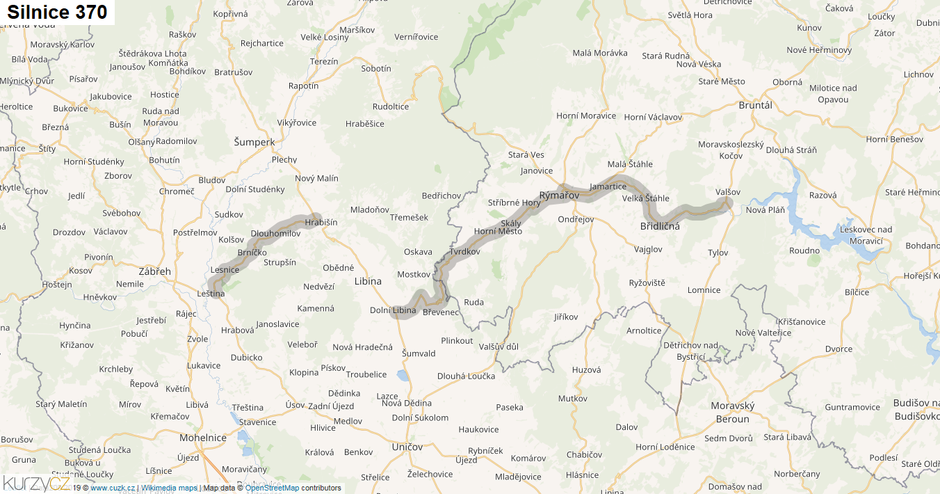 Silnice 370 - mapa Silnice 370