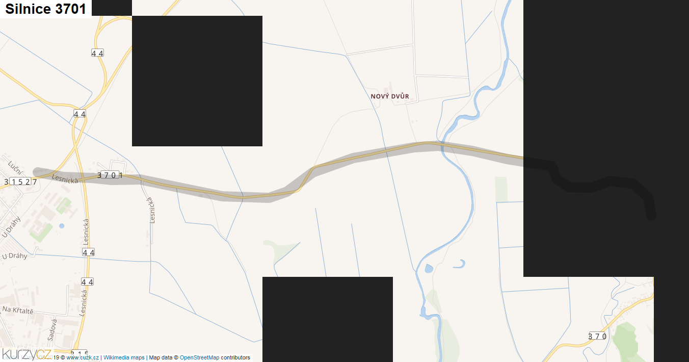 Silnice 3701 - mapa Silnice 3701