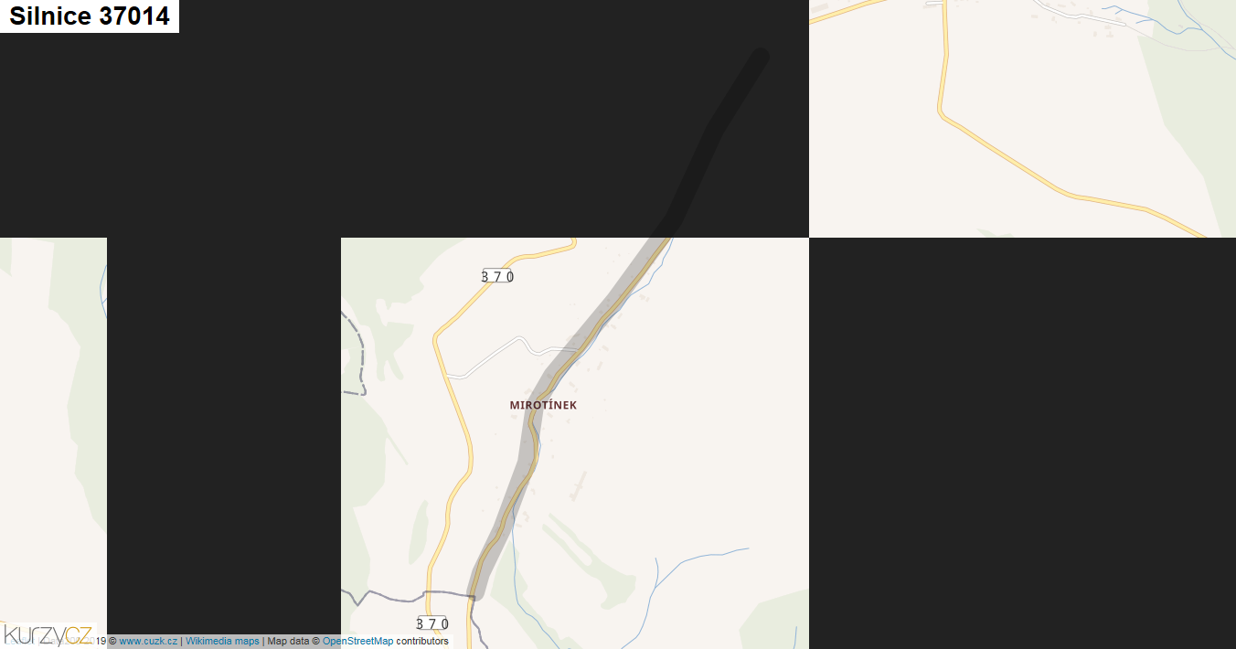 Silnice 37014 - mapa Silnice 37014