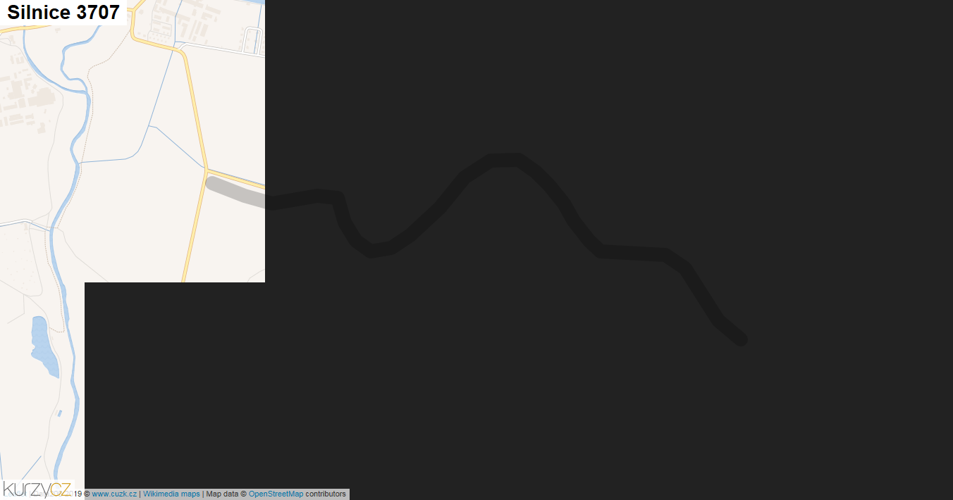 Silnice 3707 - mapa Silnice 3707